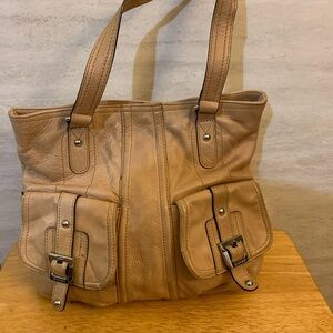 B Makowsky Vintage Leather Handbag